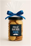 Kit Dia dos Pais com Pote de Biscoitos Artesanais