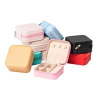 Porta-Joias Personalizado em Couro Sintético com Interior Aveludado - Organizador Compacto de Joias