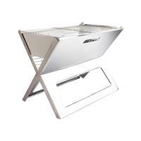 Churrasqueira Portátil Personalizada em Aço Inox Dobrável com 2 Grelhas – Brinde Corporativo Premium