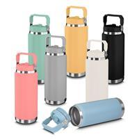 Garrafa Térmica Inox 850ml Personalizada com Bico Flip e Canudo – Squeeze Corporativo com Vedação