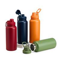 Garrafa Térmica Inox 1 Litro Personalizada com Pintura Eletrostática e Alça Retangular – Squeeze Corporativo Premium