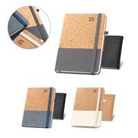 Agenda Personalizada B5 em Cortiça e Linho com Fecho Elástico – Brinde Corporativo Sustentável Premium