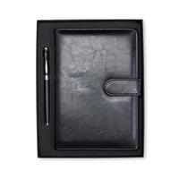 Kit Executivo Personalizado com Caderneta Premium e Caneta Metálica em Estojo – Brinde Corporativo Sofisticado