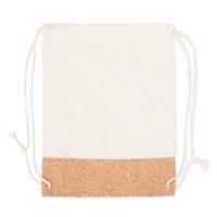 Sacochila de Lona com Cortiça Personalizada - Mochila Saco Ecológica Premium para Brindes Corporativos Sustentáveis