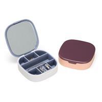 Porta-Joias Personalizado com Espelho e 7 Compartimentos – Brinde Corporativo Feminino