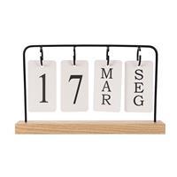 CALENDÁRIO MADEIRA COM ALÇA METAL - 15250