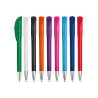 Caneta Personalizada Corporativa em ABS Brilhante com Ponteira Cromada - Brinde Promocional Premium com Logo