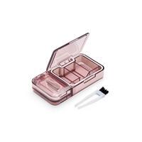 Porta Comprimidos Multifuncional Personalizado com Cortador e Triturador - Organizador de Medicamentos Corporativo