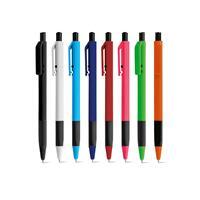 Caneta Personalizada Corporativa ABS Triangular com Grip e Escrita Azul – Brinde Promocional para Empresas