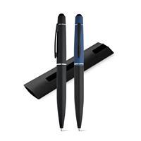 Caneta Esferográfica de Alumínio Personalizada com Ponteira Touch – Brinde Corporativo Premium com Estojo