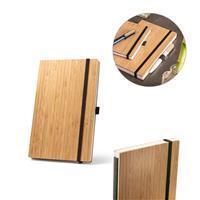 Caderno de Bolso Personalizado em Bambu com 160 Páginas – Brinde Corporativo Sustentável