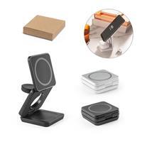 Carregador Magnético Wireless Personalizado 3 em 1 em ABS Reciclado – Tecnologia Corporativa Premium