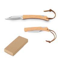 Canivete Personalizado em Aço Inox com Cabo de Bambu – Brinde Corporativo Premium Sustentável com Trava de Segurança