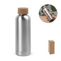 DALEY. Squeeze em aço inox de parede simples, com tampa em cortiça 760 mL - 94381