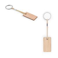 Chaveiro em Bambu Personalizado com Argola Metálica – Brinde Ecológico Sustentável Corporativo