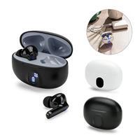 Fone de Ouvido Wireless Personalizado em ABS 100% Reciclado com Estojo Digital – Brinde Tecnológico Sustentável