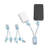 Cabo USB Personalizado 6 em 1 em PET Reciclado com Carregamento Super-Rápido 65W e Transferência de Dados