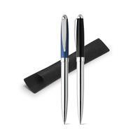 Caneta Metálica Personalizada em Inox com Estojo de Veludo - Brinde Corporativo Executivo