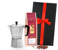 Kit Cafeteira Italiana e Café Astro