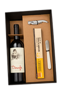 Kit Vinho Doncella com Creme de Queijo, Saca-Rolhas e Espátula