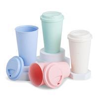 Copo Personalizado 450ml em Fibra de Bambu com Tampa Rosqueável – Copo Ecológico Corporativo