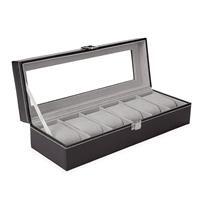 Porta-Relógios Personalizado para 6 Relógios com Visor de Vidro – Brinde Corporativo Premium