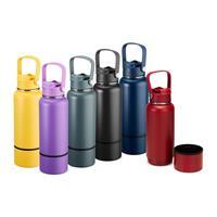 Garrafa Térmica Inox 800ml Personalizada com Pintura Eletrostática, Bico Flip e Canudo – Squeeze Corporativo