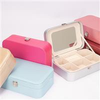 Porta-Joias Personalizado com Espelho em PU – Organizador de Joias Brinde Corporativo Premium