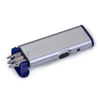Kit Ferramentas Personalizado com Lanterna LED e Ponteiras Magnéticas – Brinde Corporativo Multifuncional Compacto