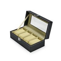 Porta-Relógios Personalizado para 4 Relógios com Visor de Vidro – Brinde Corporativo Premium