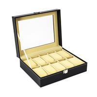 Porta-Relógios Personalizado para 10 Relógios com Visor de Vidro – Brinde Corporativo Premium