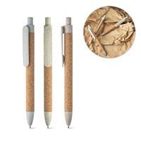 Caneta Ecológica Personalizada em Cortiça e Fibra de Trigo - Brinde Sustentável Corporativo