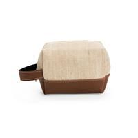 Nécessaire Personalizada em Juta Compacta com Alça – Brinde Corporativo Sustentável