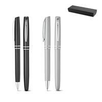 Kit Canetas Personalizadas Premium em Alumínio com Estojo Almofadado - Brinde Corporativo Executivo