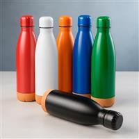 Garrafa Térmica Personalizada 500ml Inox com Fundo em Cortiça e Vedação a Vácuo