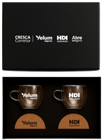 Kit Café com Duas Xícaras e Porta-Copo