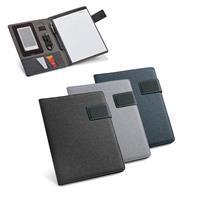 Pasta Executiva A5 Personalizada em Linho Sintético com Bloco e Fecho Magnético – Brinde Corporativo Premium