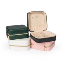 Porta-Joias em Couro Sintético com Zíper – Organizador de Joias Brinde Corporativo Premium