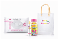 Kit Carnaval Personalizado com Protetor Labial, Lenço Umedecido e Água