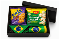 Kit Copa do Mundo Personalizado para Empresas - Brinde Corporativo com Pipoca, Salgadinho, Bandana e Corneta