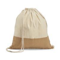 Mochila Saco Personalizada em Algodão com Detalhe Juta 160g – Brinde Corporativo Sustentável Premium