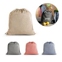 Sacola tipo mochila em algodão reciclado e poliéster reciclado (140 g/m²) - 92928