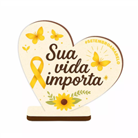 Display Setembro Amarelo em MDF 3mm