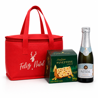 Kit Natal Premium com Espumante, Panetone e Bolsa Térmica