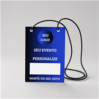 Credencial de identificação 10x14 com cordão