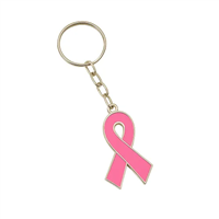 Chaveiro Laço Rosa - Campanha de Conscientização Outubro Rosa