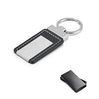 Chaveiro Personalizado em Couro Sintético e Metal com Caixa Kraft – Brinde Corporativo Elegante e Sustentável