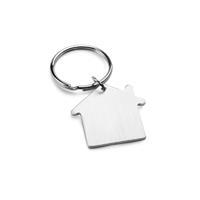 Chaveiro Personalizado Formato Casa em Alumínio Brinde Corporativo Imobiliário Criativo