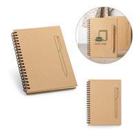 Caderno Personalizado B6 Kraft com Papel Pedra e Porta Caneta – Brinde Corporativo Sustentável Premium