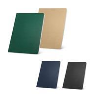 ECOWN. Caderno A5 de capa flexível em cartão kraft reciclado com 80 páginas pautadas recicladas - 93495